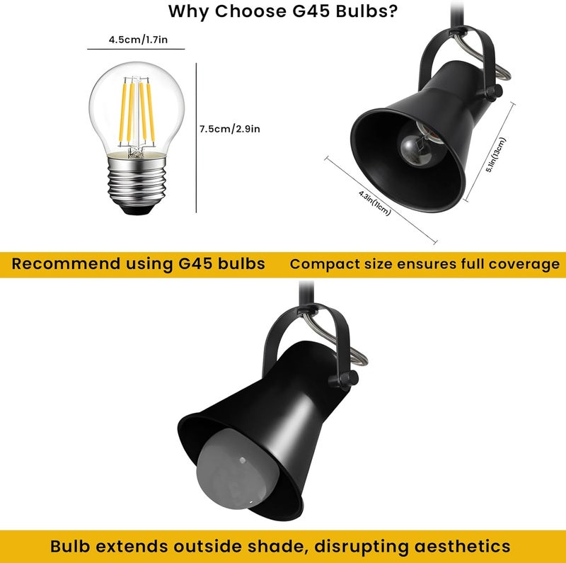 KEESFU 5-Light Track Lighting Kit,Black Semi Flush Mount Ceiling Light with 5 Rotatable Light Heads,Modern Farmhouse Lighting for Livingroom,Bedroom,Hallway,Art Wall,Bathroom,Kitchen.(5-Light) - Image 5